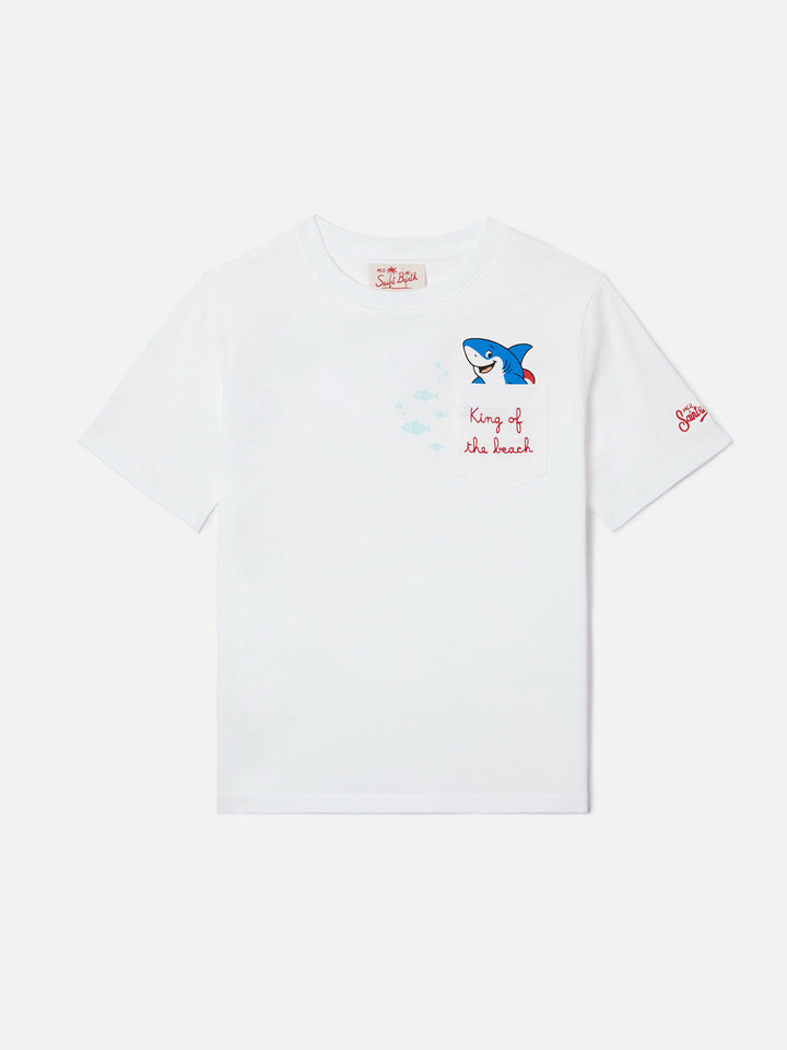 T-shirt Eddy con taschino e ricamo King Of The Beach