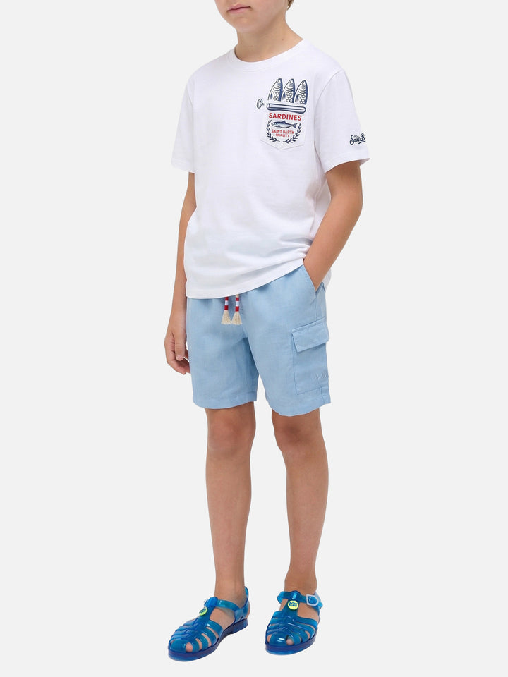 T-shirt Eddy con taschino e illustrazione Sardines