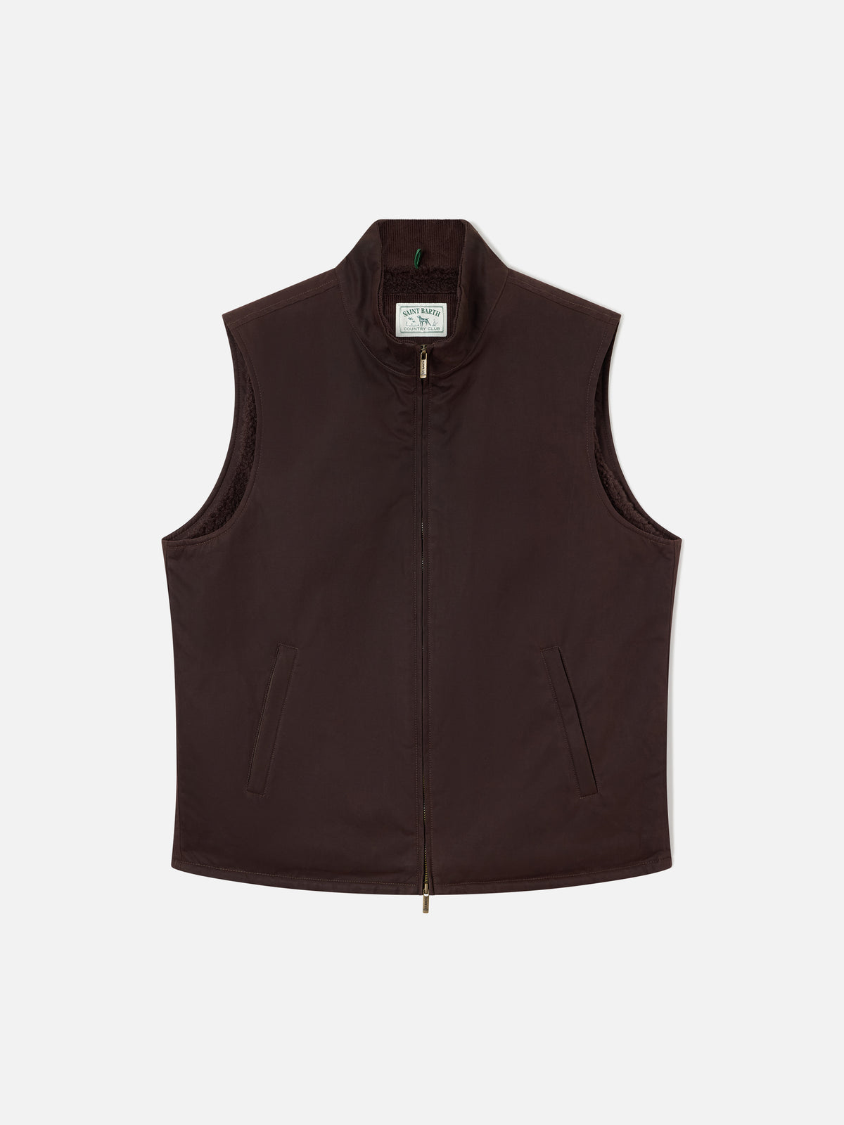 Gilet Brown Edgar ciré avec doublure teddy 