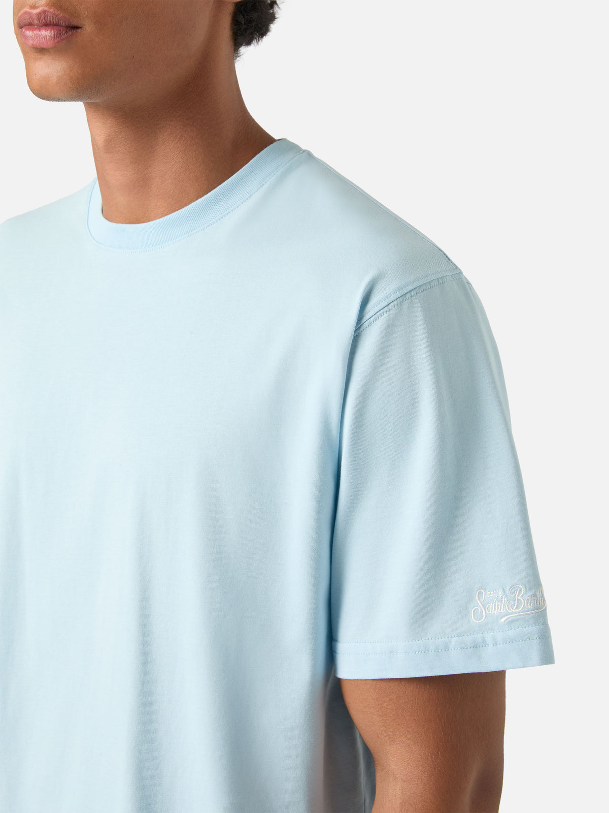 Ligera blue Cada camiseta de algodón 
