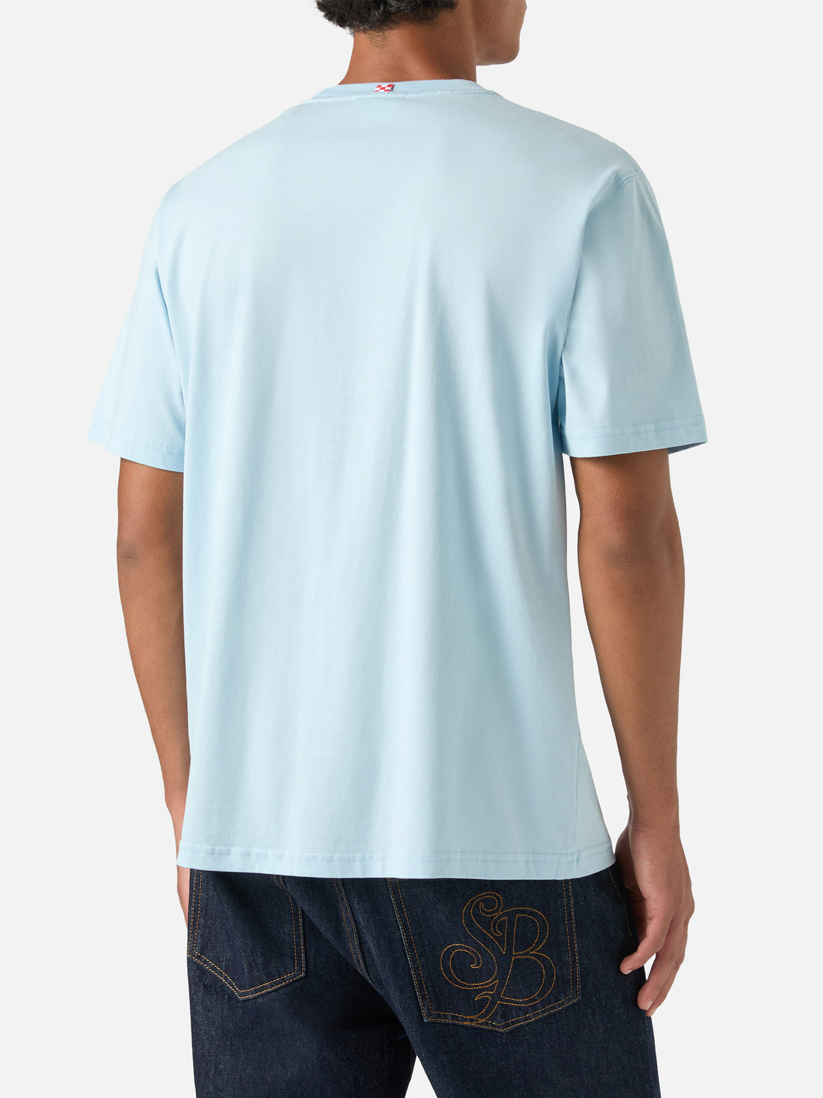 Ligera blue Cada camiseta de algodón 