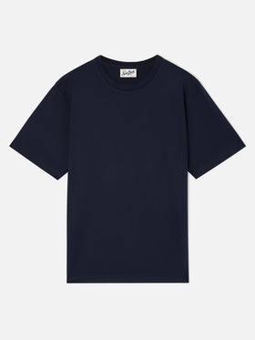 Marineblaues blue T-Shirt aus reiner Baumwolle 