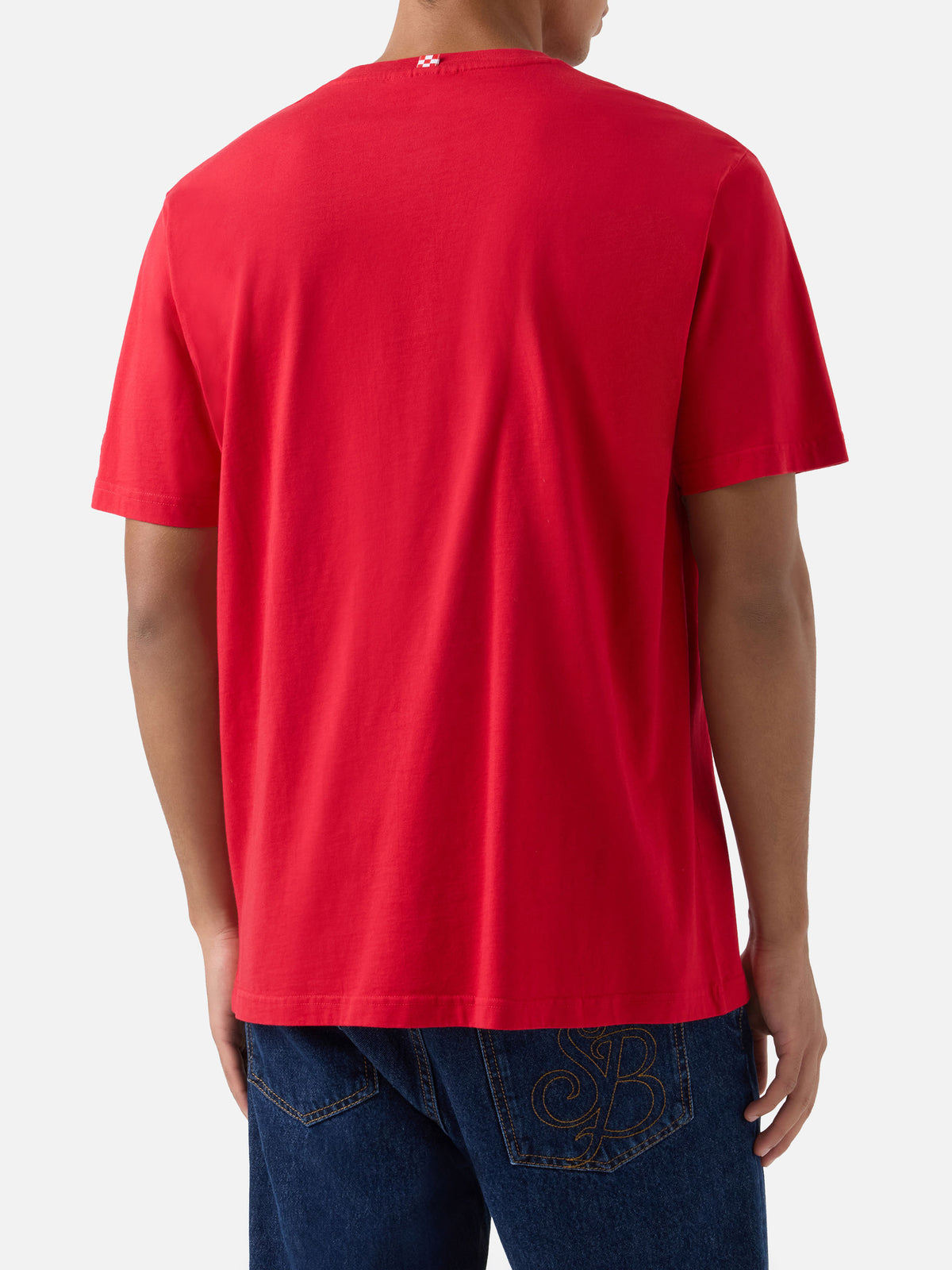 Cada camiseta en algodón rojo 