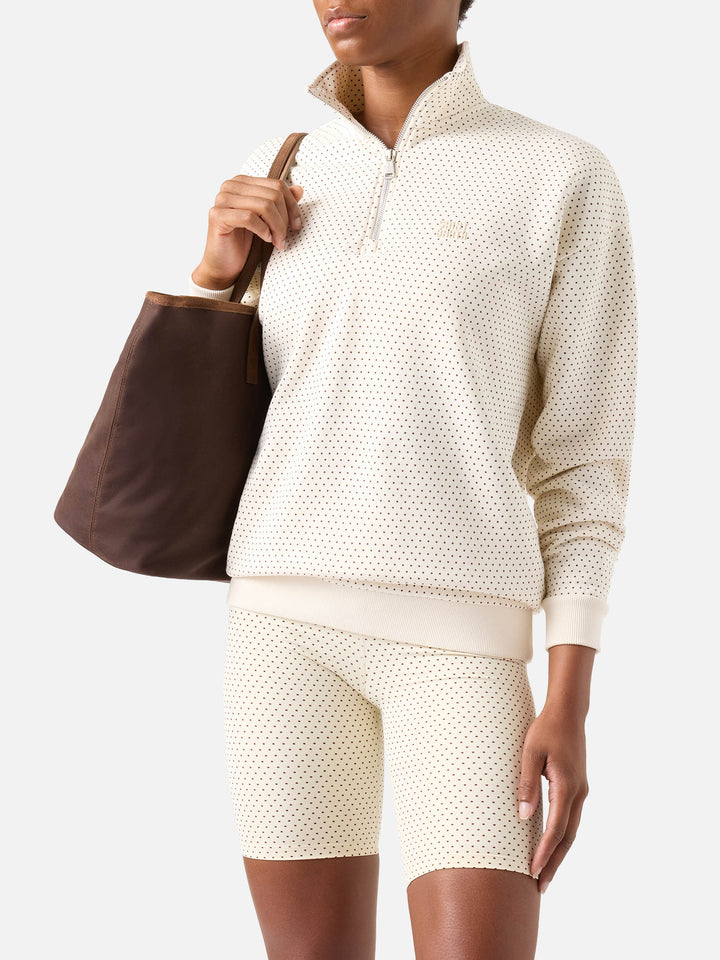 Sudadera Eliade con estampado de micro lunares 