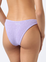 Woman lilac classic crinkle swim briefs Elise