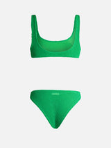 Woman green classic crinkle bikini Naima Elise