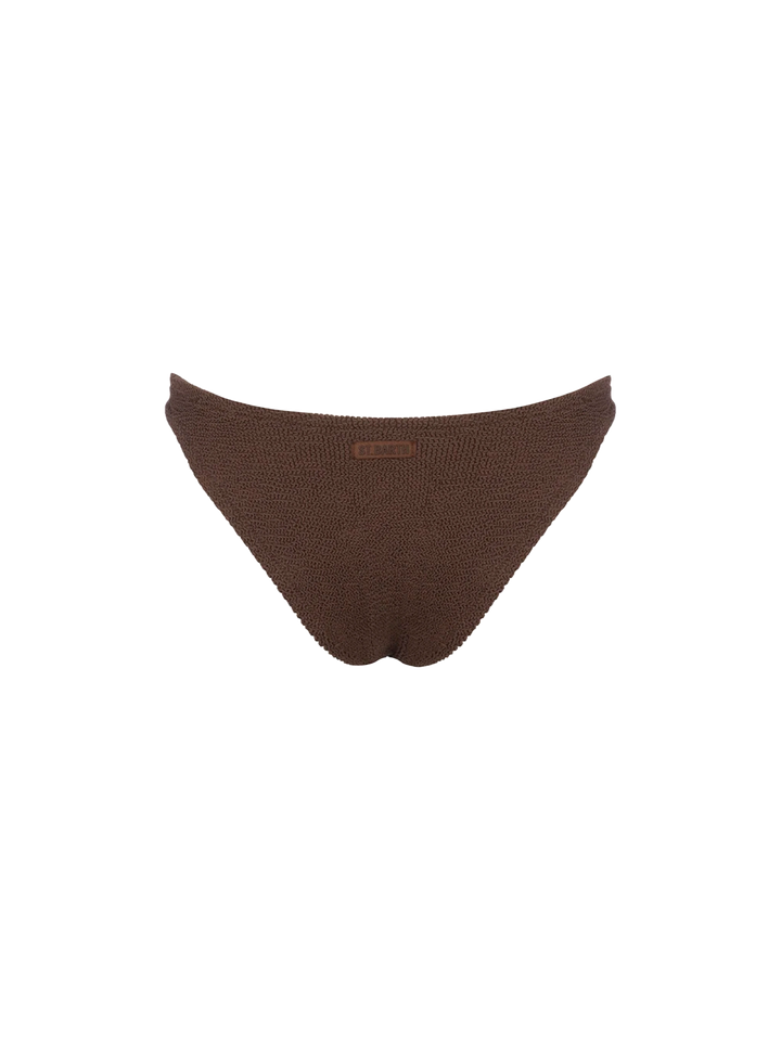 Slip da bagno da donna classico crinkle marrone Elise