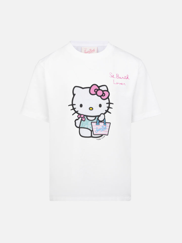 Elly Baumwolljersey-T-Shirt mit Rundhalsausschnitt und Hello Kitty-Aufdruck | HELLO KITTY SPECIAL EDITION