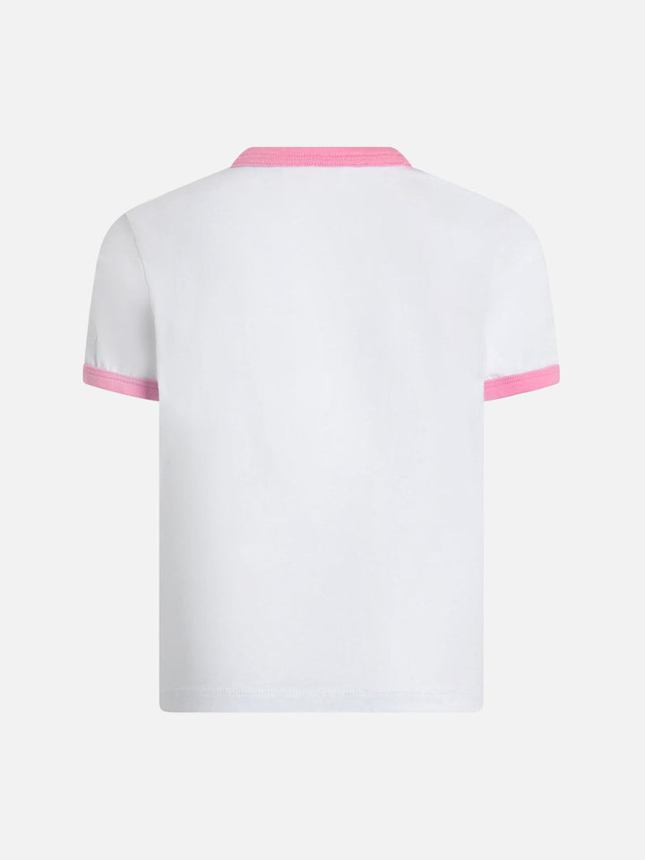 T-shirt girocollo da bambina in jersey di cotone Elly con stampa Barbie Saint Barth | EDIZIONE SPECIALE BARBIER