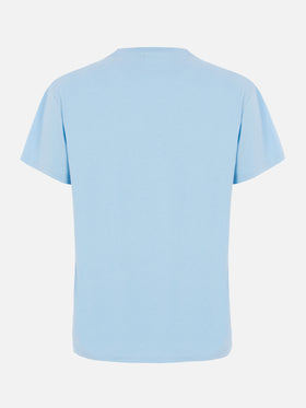 Woman light blue cotton jersey crewneck t-shirt Emilie - MC2 Saint Barth
