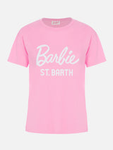 T-shirt girocollo in jersey di cotone da donna Emilie con stampa Barbie St. Barth | BARBIE SPECIAL EDITION