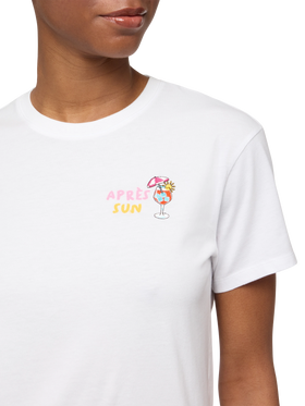 Emilie-Baumwoll-T-Shirt mit Après Sun-Stickerei