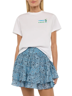 Baumwoll-T-Shirt Emilie mit Stickerei „Mariti + Mojiti“