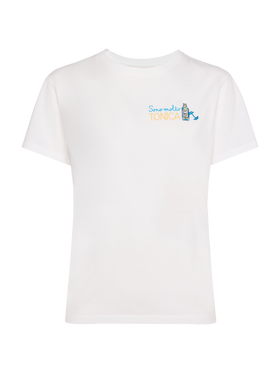T-shirt Emilie in cotone con ricamo Sono molto tonica