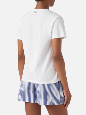 T-shirt Emilie bianca con stampa Minnie e ricamo Mi fai impazzire | Special edition