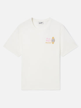 Off white Emilie t-shirt with Il Mio Tempo è Prezioso embroidery