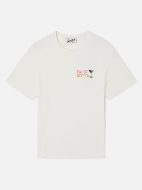 Camiseta Emilie en blanco con bordado Day Off Night On 