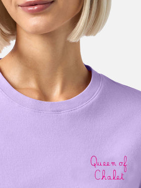 Winter cotton t-shirt Emilie with Queen of Chalet embroidery