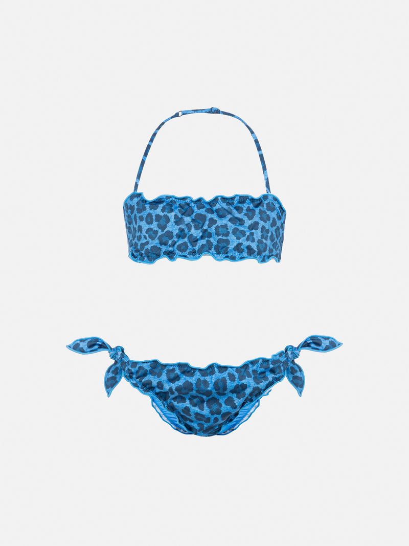 Bikini Emy a fascia classico con stampa animalier