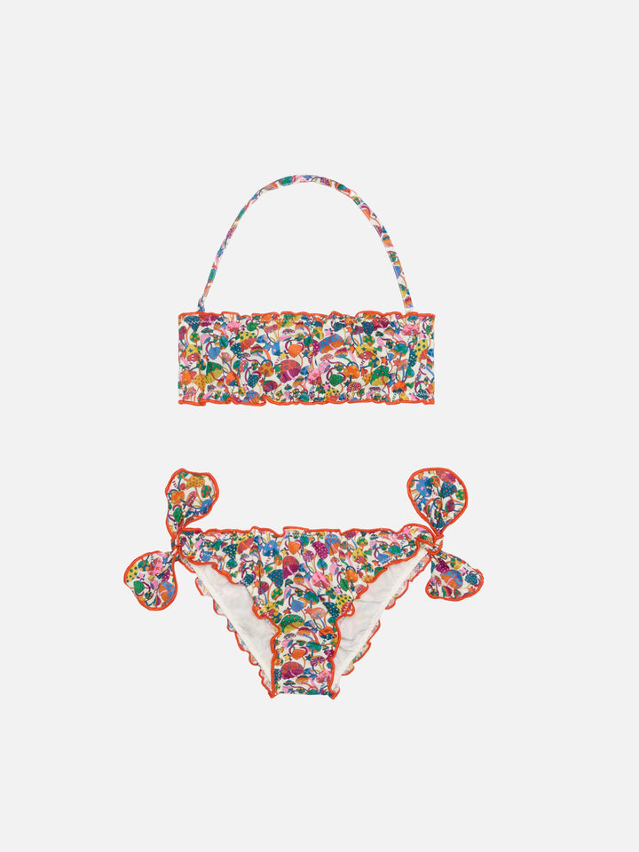 Bikini a fascia da bambina con stampa Liberty | EDIZIONE SPECIALE LIBERTY