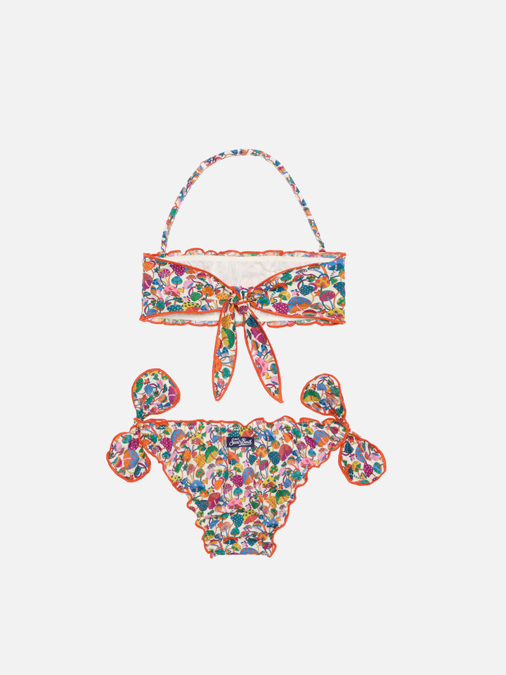 Bikini a fascia da bambina con stampa Liberty | EDIZIONE SPECIALE LIBERTY