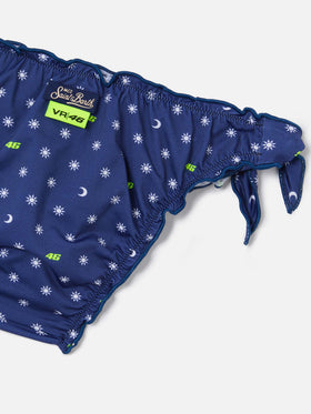 Emy navy blue bandeau bikini with  VR46 print | VR46 SPECIAL EDITION