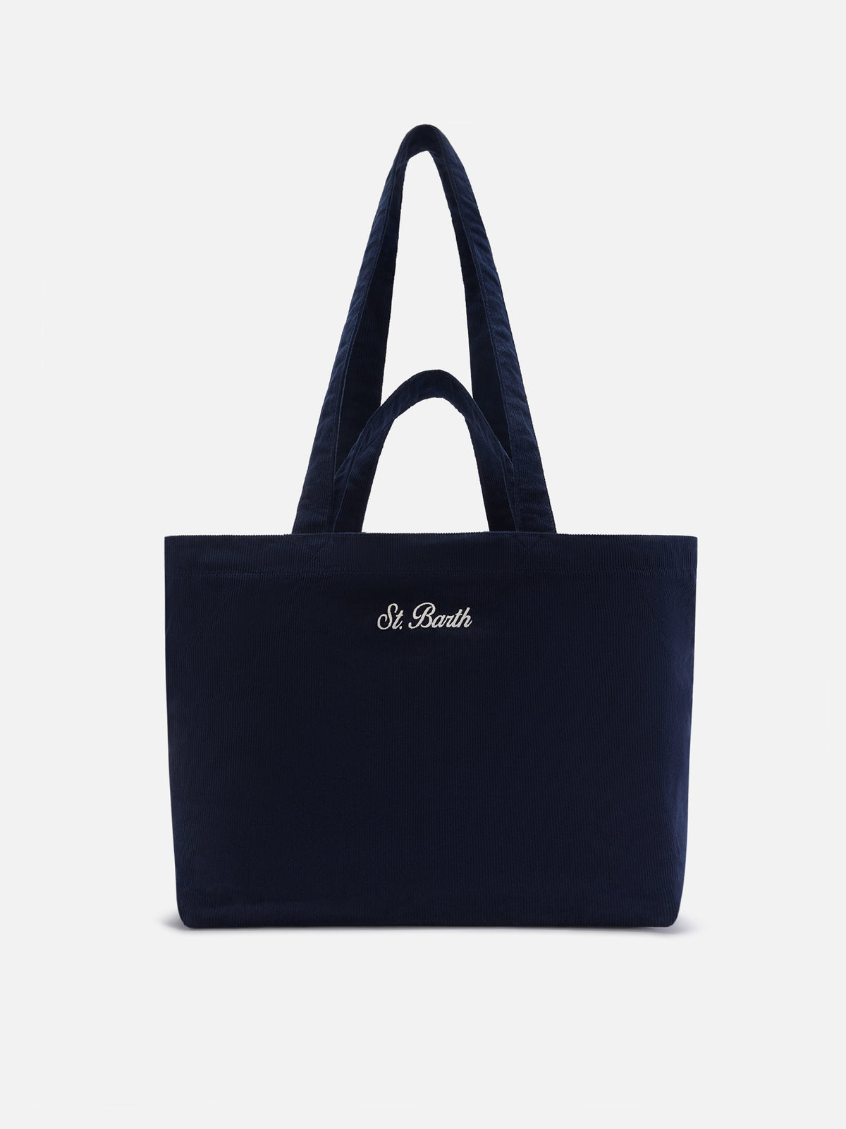 Marineblaue blue Essential Cordtasche tote mit Logostickerei 