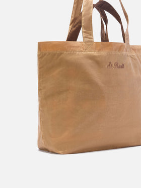 Bolso Nut Essential encerado tote con bordado del logo 