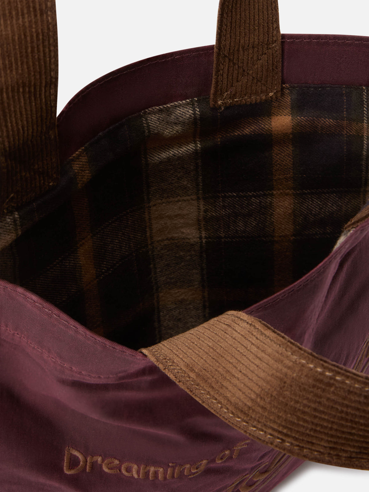 Sac Bordeaux Mini Essential en tote ciré avec broderie logo 