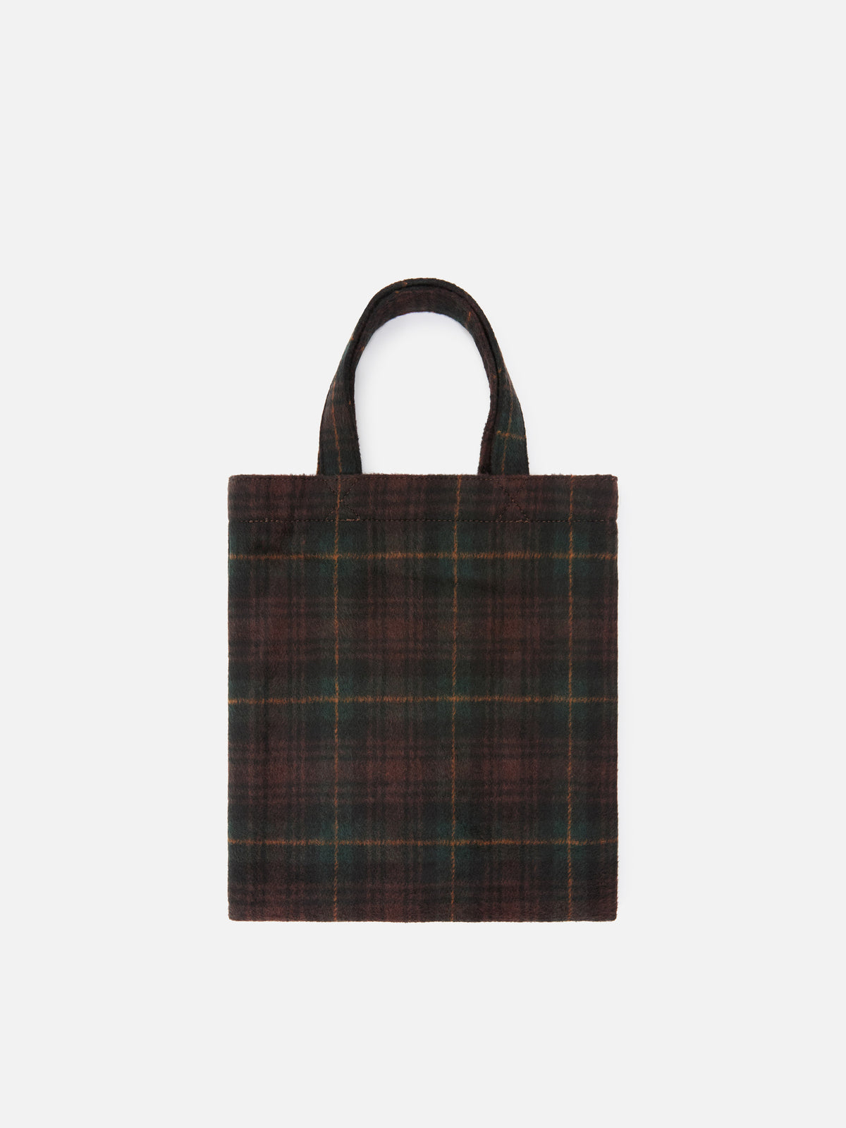 Shopper Mini Essential in misto lana con motivo tartan