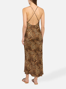Eydis Satin-Unterkleid mit Animalier-Print