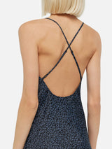 Eydis satin slip dress with animalier print