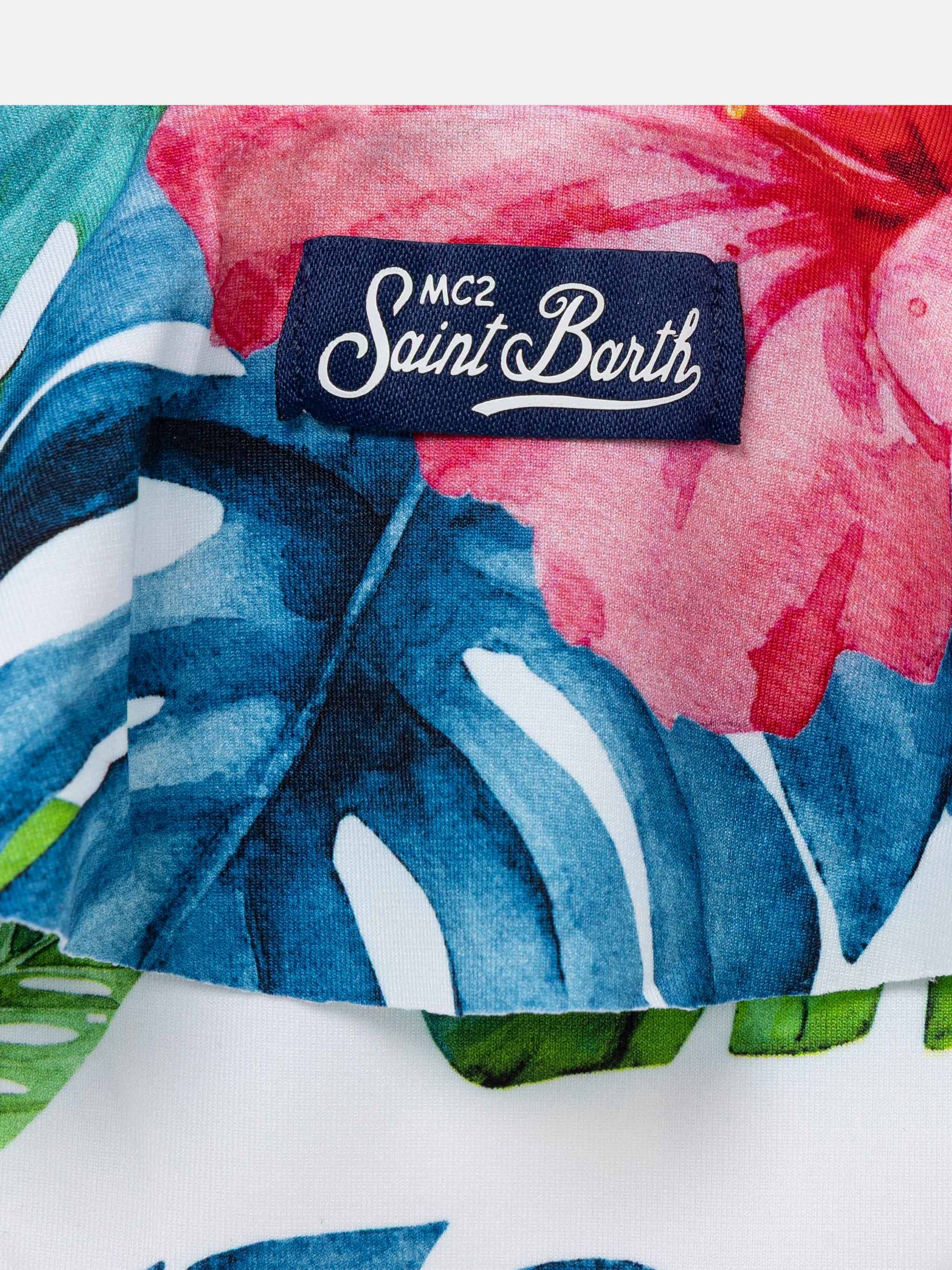 Swim briefs Fanny with tropical print - MC2 Saint Barth