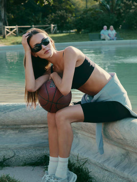 Black Fify heat-sealed sports top