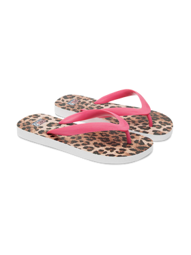 Flip flops with animalier print