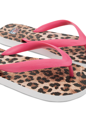 Flip flops with animalier print