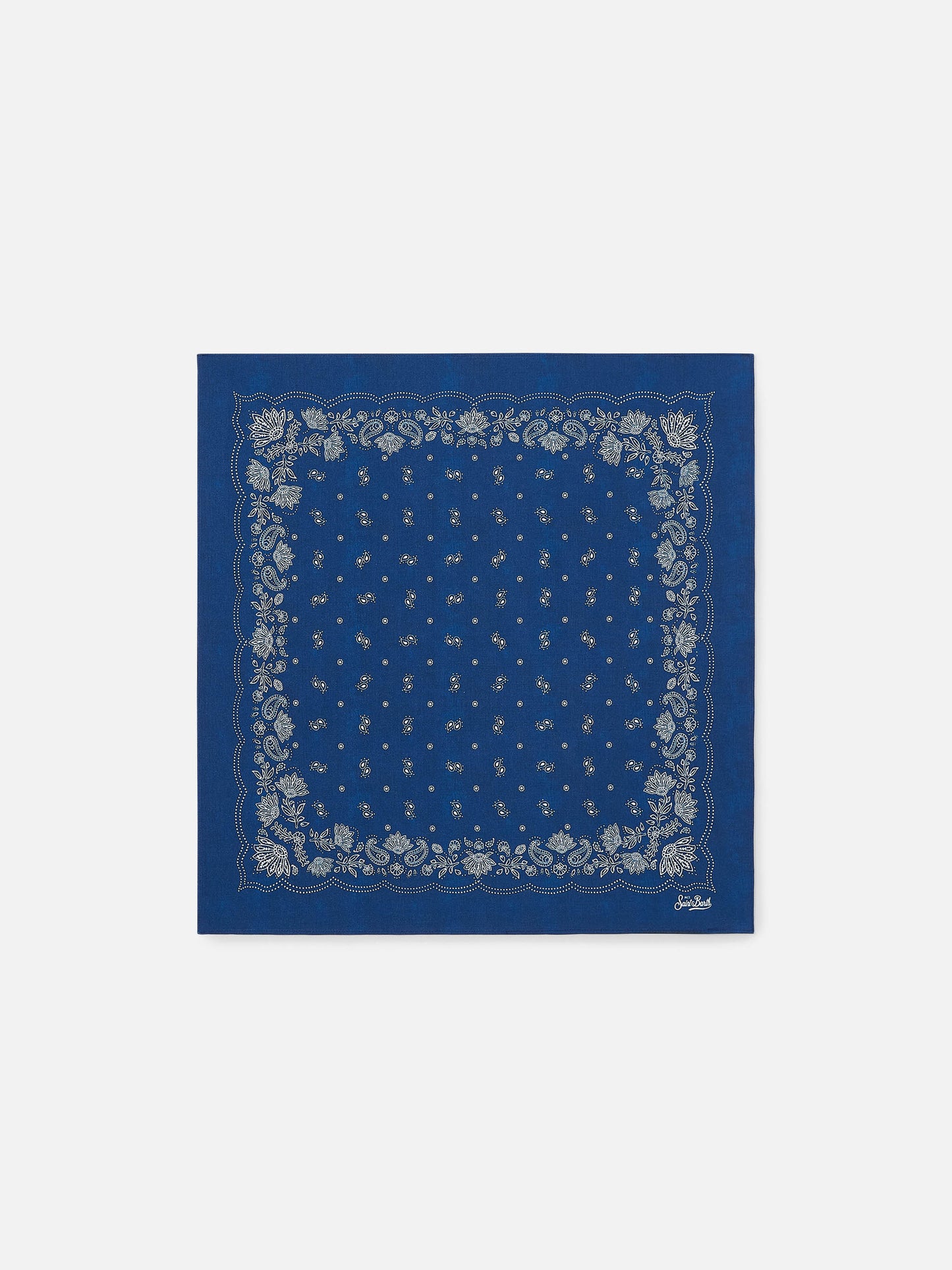 Foulard de algodón con estampado bandana indigo blue 