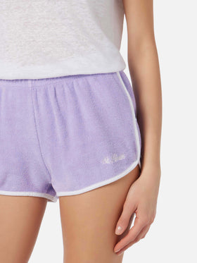 Short de plage Terry Francine à enfiler avec passepoil 