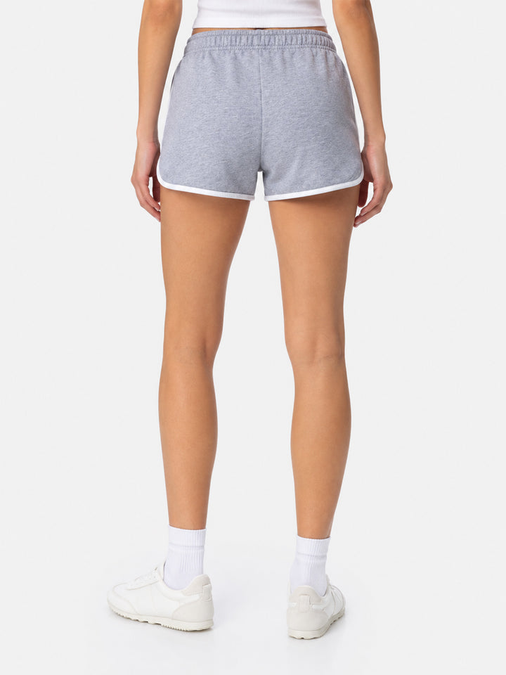 Short Francine in cotone con piping a contrasto