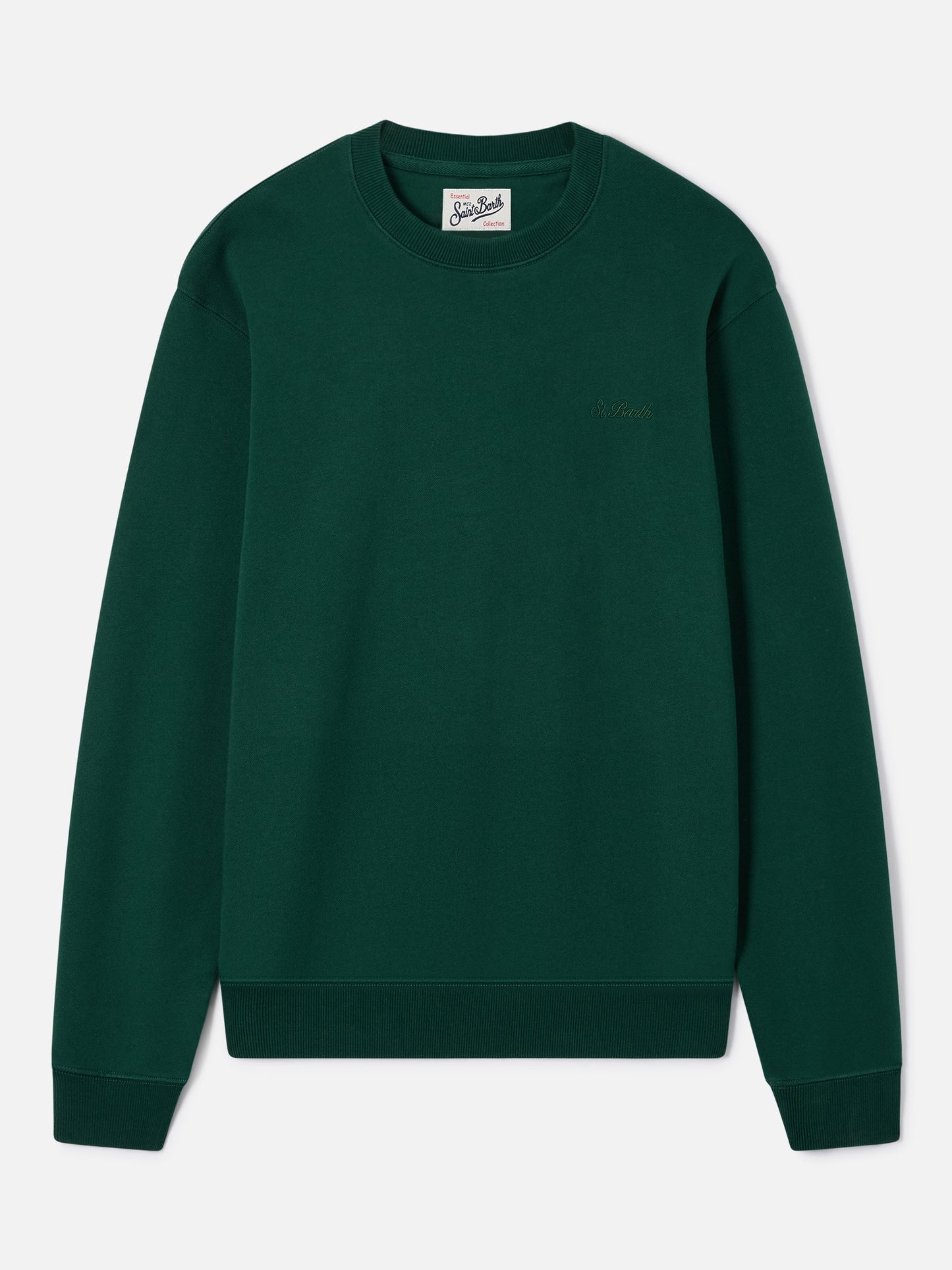 Fourseason Rundhals-Sweatshirt aus grüner Baumwolle 