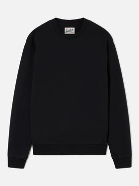 Sudadera con cuello redondo Fourseason en algodón negro 