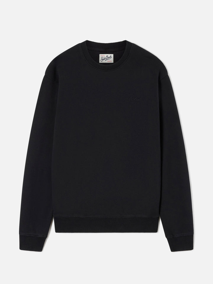Sweat-shirt ras-du-cou Fourseason en coton noir 