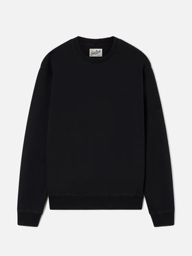 Sudadera con cuello redondo Fourseason en algodón negro 