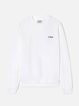 Sudadera de cuello redondo Fourseason en algodón blanco 