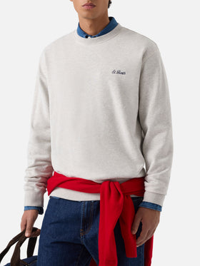 Sweat-shirt ras-du-cou Fourseason en coton gris 