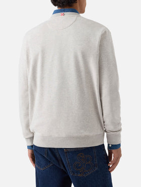 Sweat-shirt ras-du-cou Fourseason en coton gris 