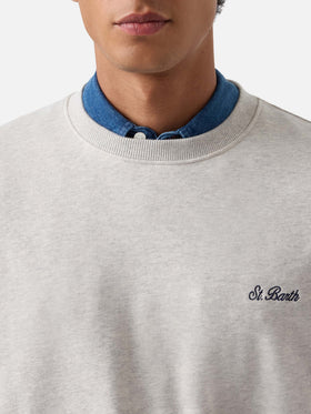 Sweat-shirt ras-du-cou Fourseason en coton gris 