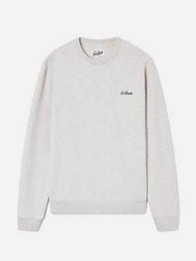 Sweat-shirt ras-du-cou Fourseason en coton gris 
