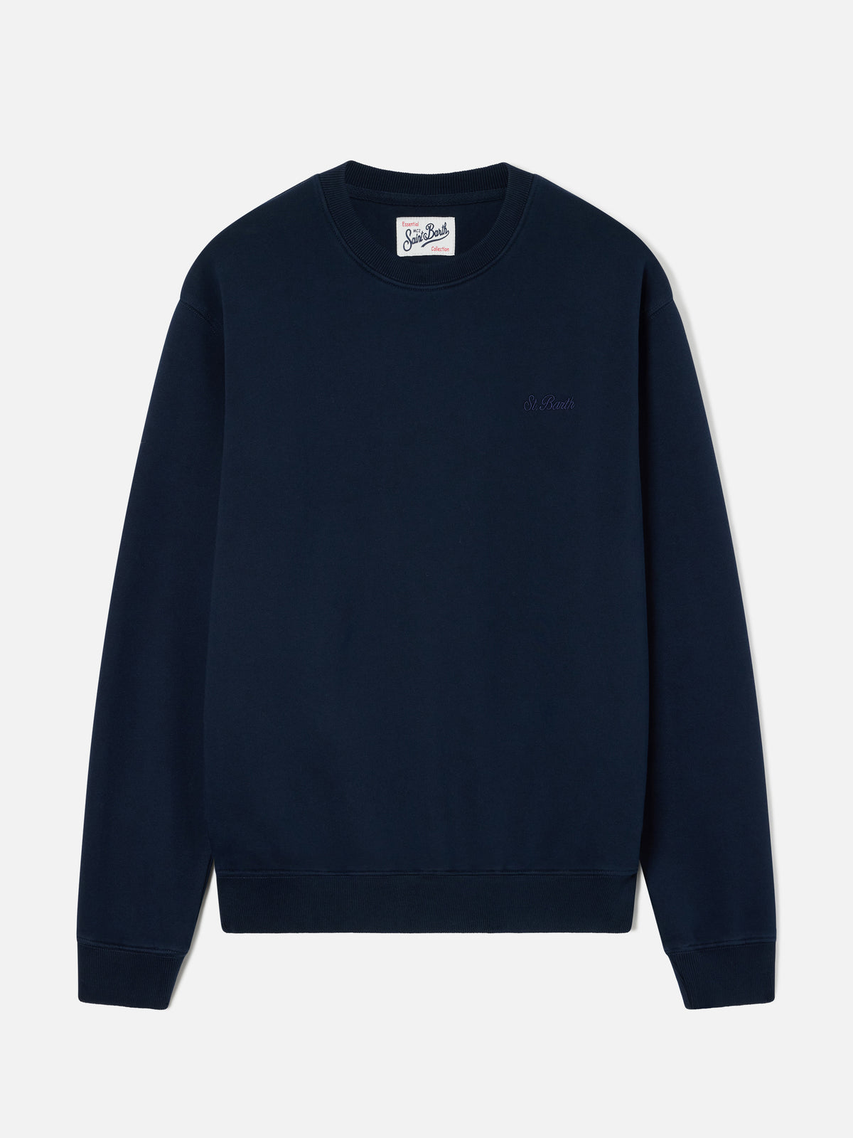 Marineblaues blue Fourseason Baumwoll-Sweatshirt mit Logostickerei 