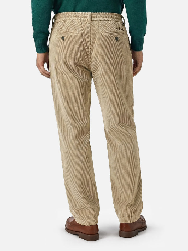 Pantalon en velours côtelé beige Fuji 